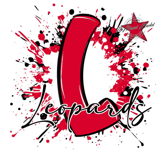 Leopards Mascot Splatter-Red