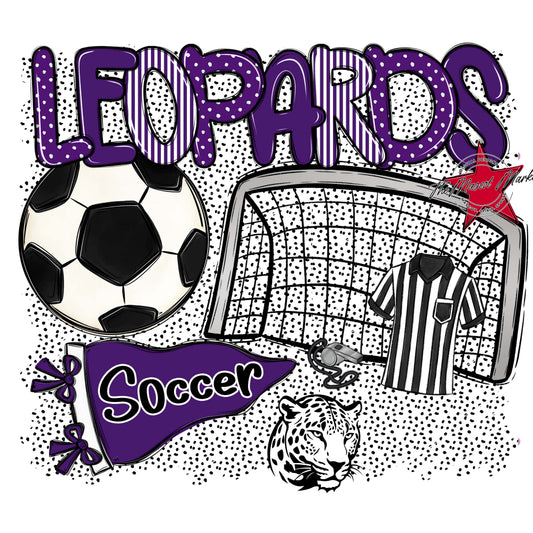 Leopards Soccer Spirit-Purple