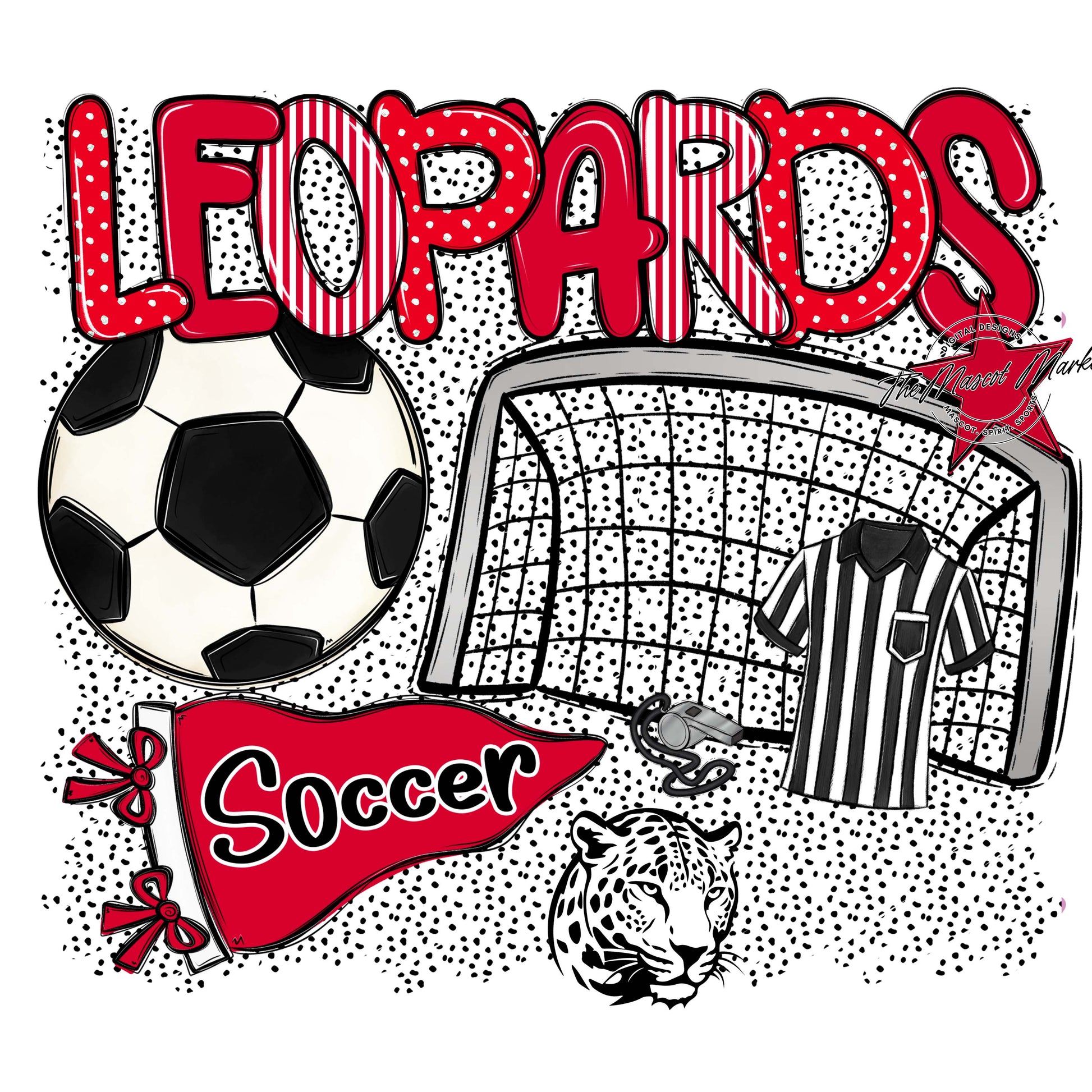 Leopards Soccer Spirit-Red