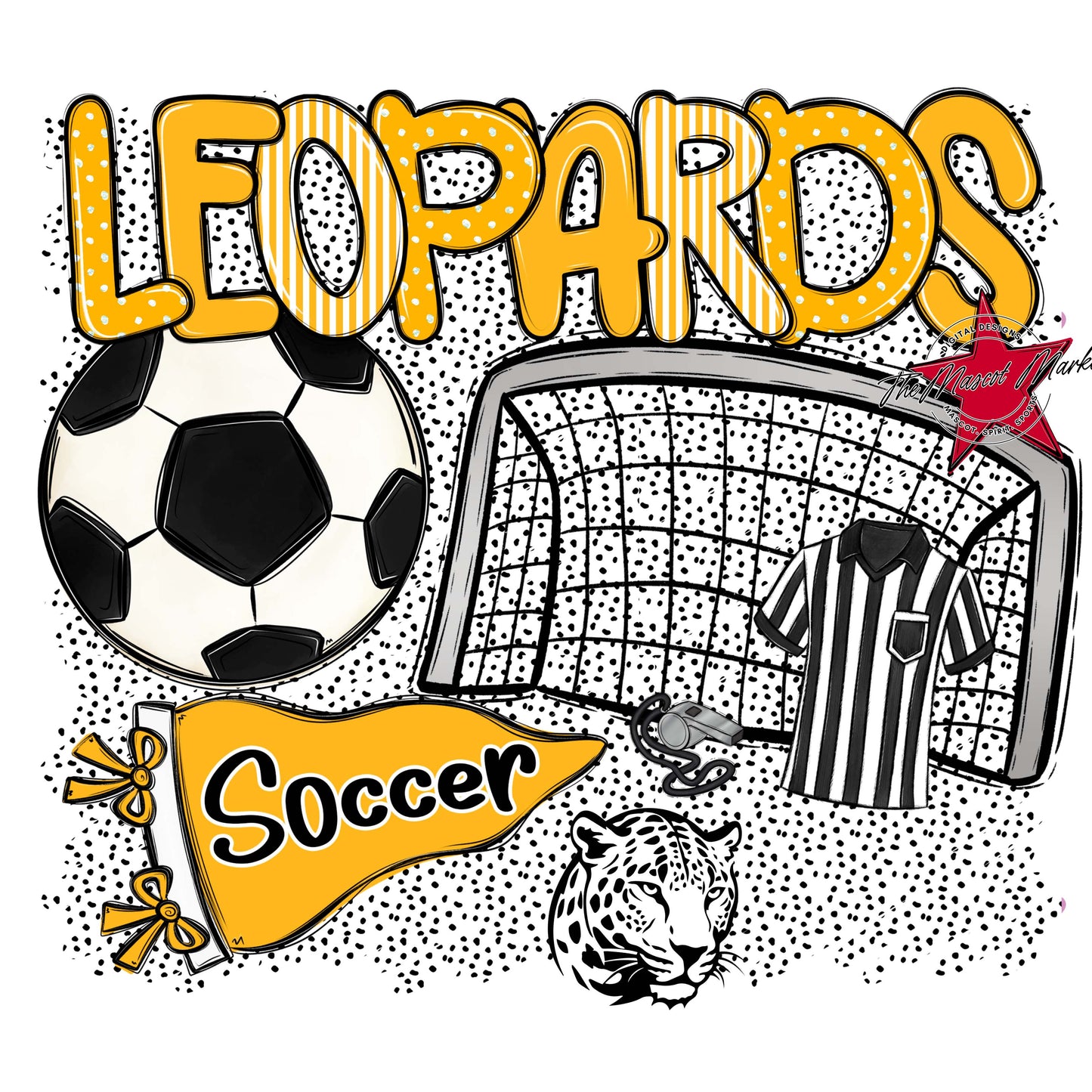 Leopards Soccer Spirit-Yellow