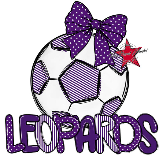 Leopards Soccer Spirit Design-Purple