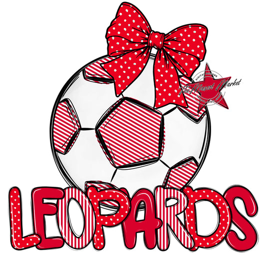 Leopards Soccer Spirit Design-Red
