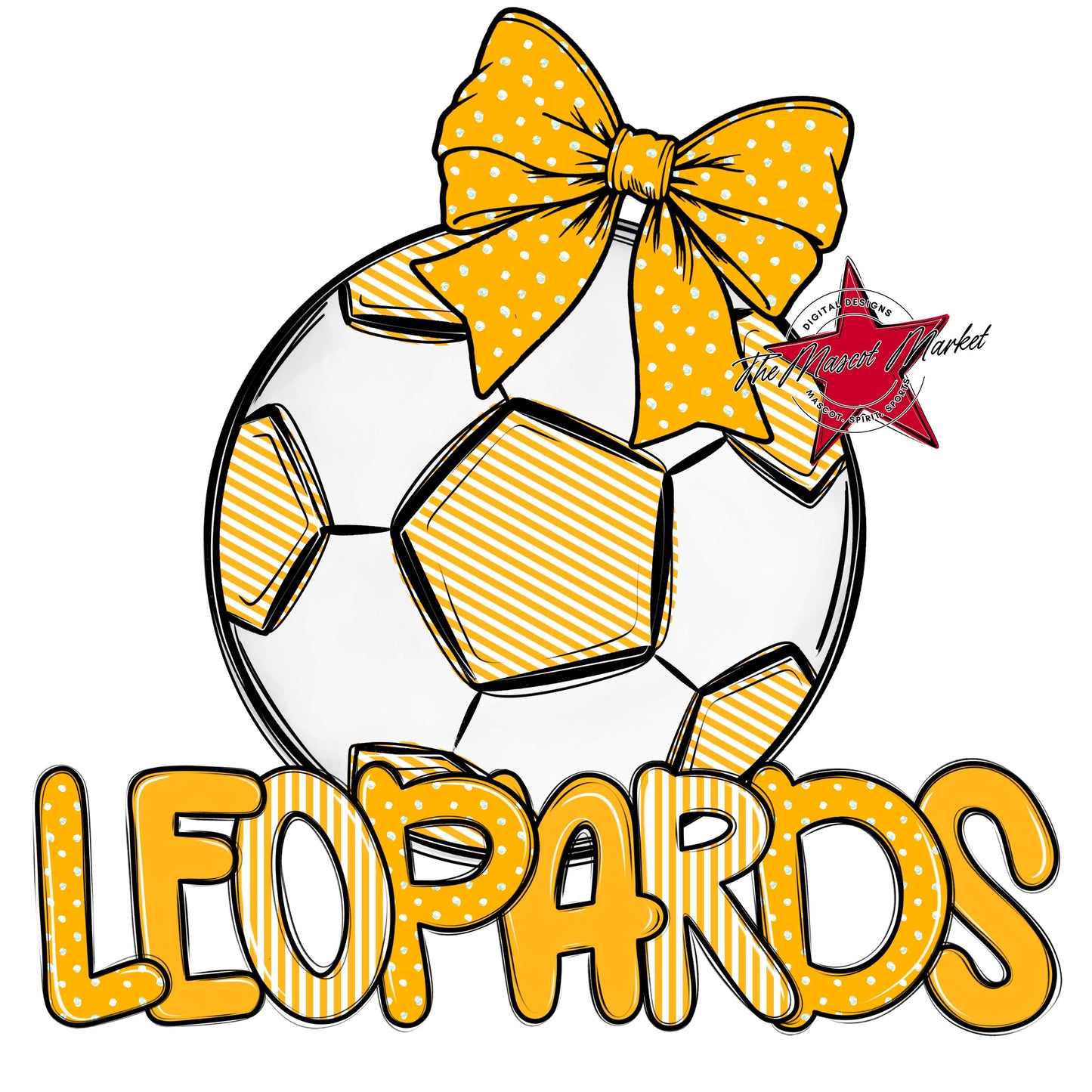 Leopards Soccer Spirit Design-Yellow
