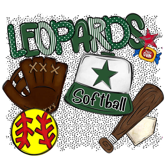 Leopards Softball Spirit-Green