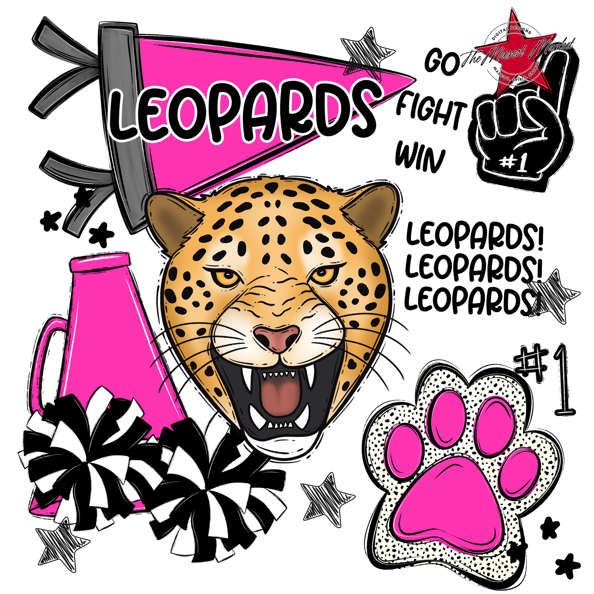 Leopards Spirit Design-Pink