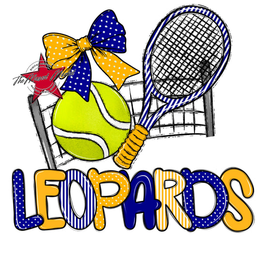 Leopards Tennis Spirit Design-Blue & Yellow