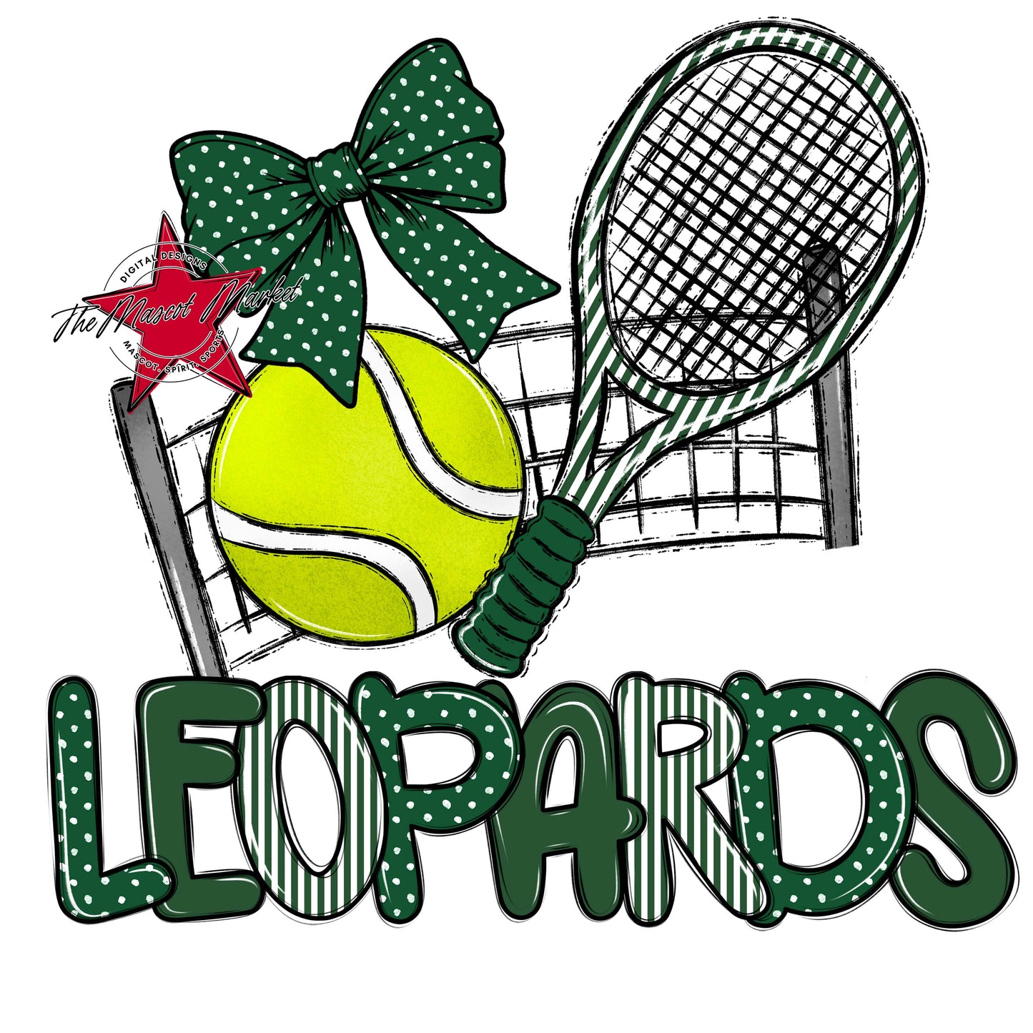 Leopards Tennis Spirit Design-Green