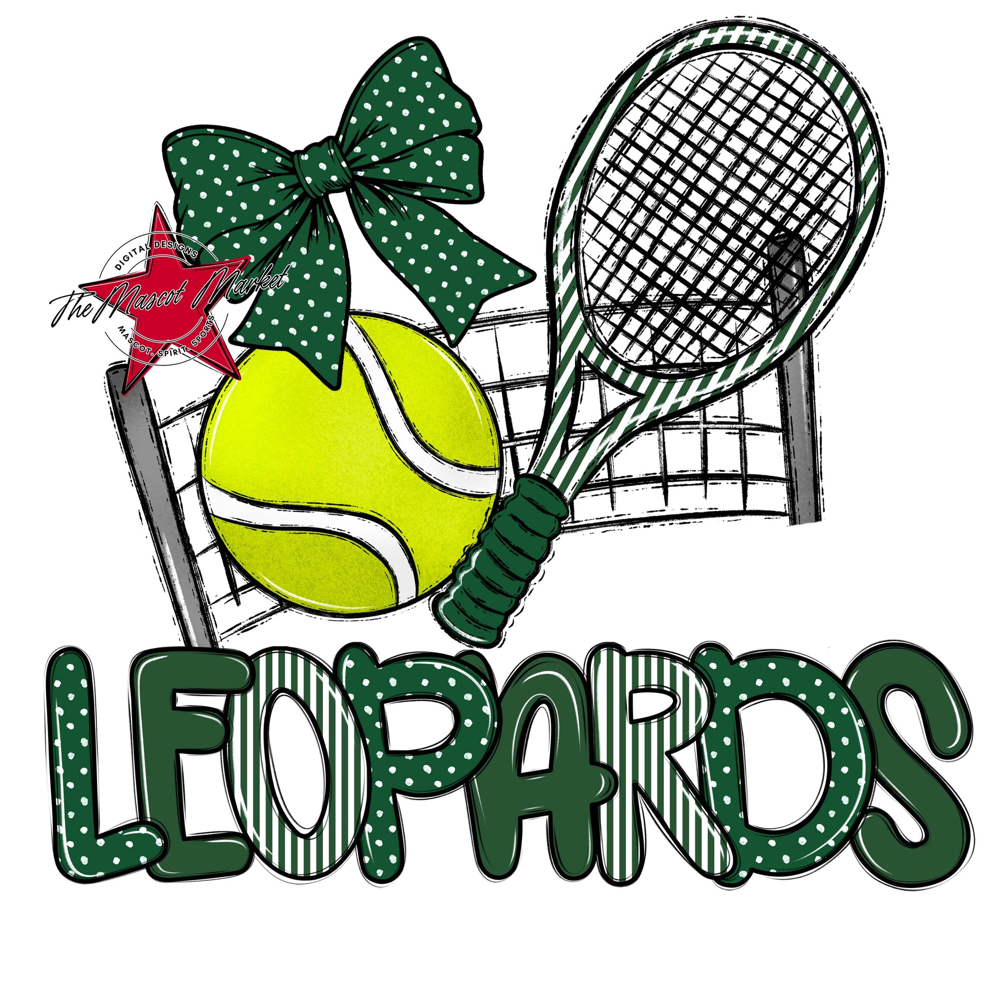 Leopards Tennis Spirit Design-Green