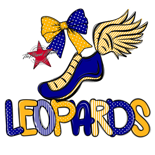Leopards Track Spirit Design-Blue & Yellow