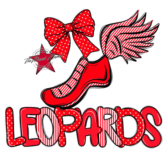 Leopards Track Spirit Design-Bright Red
