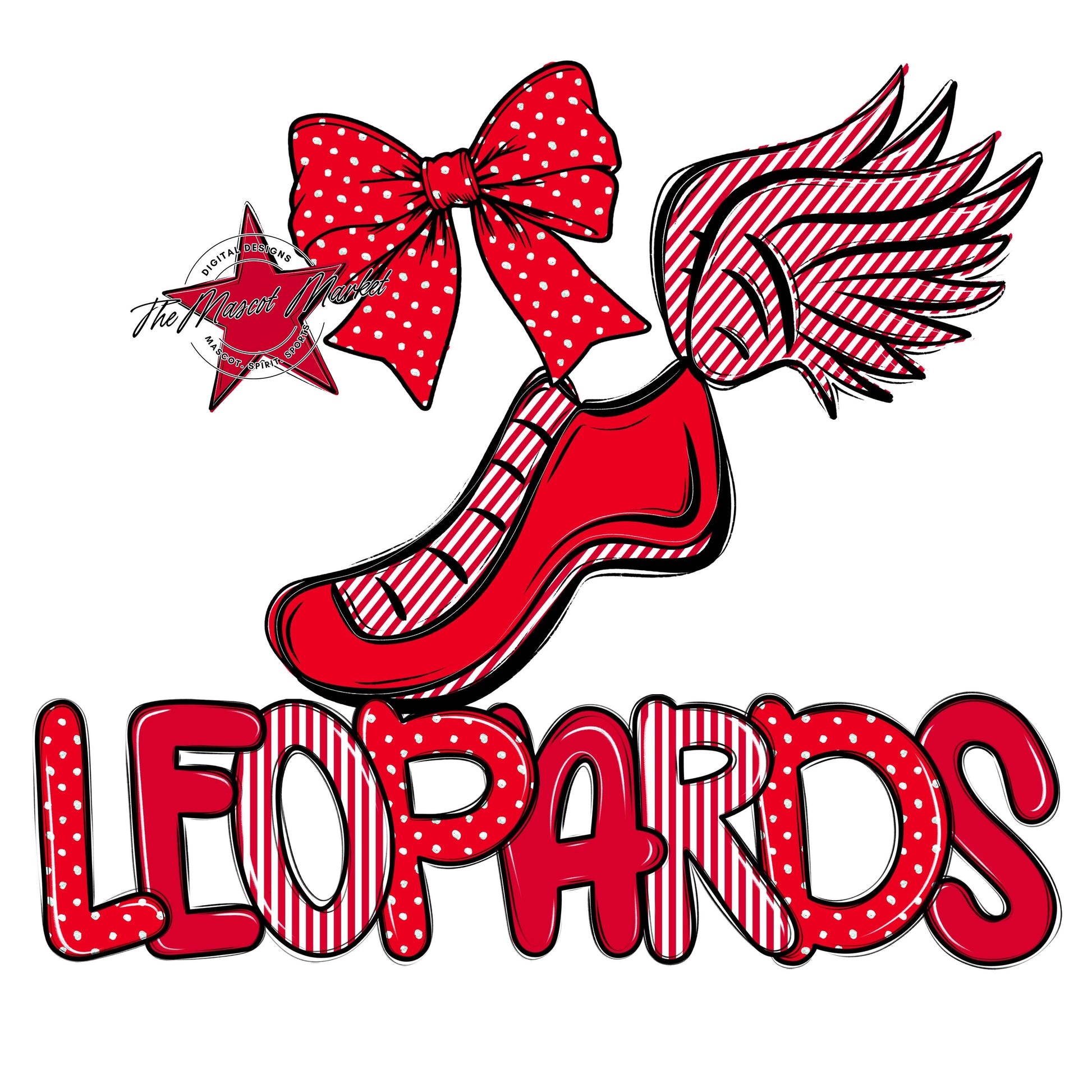 Leopards Track Spirit Design-Red