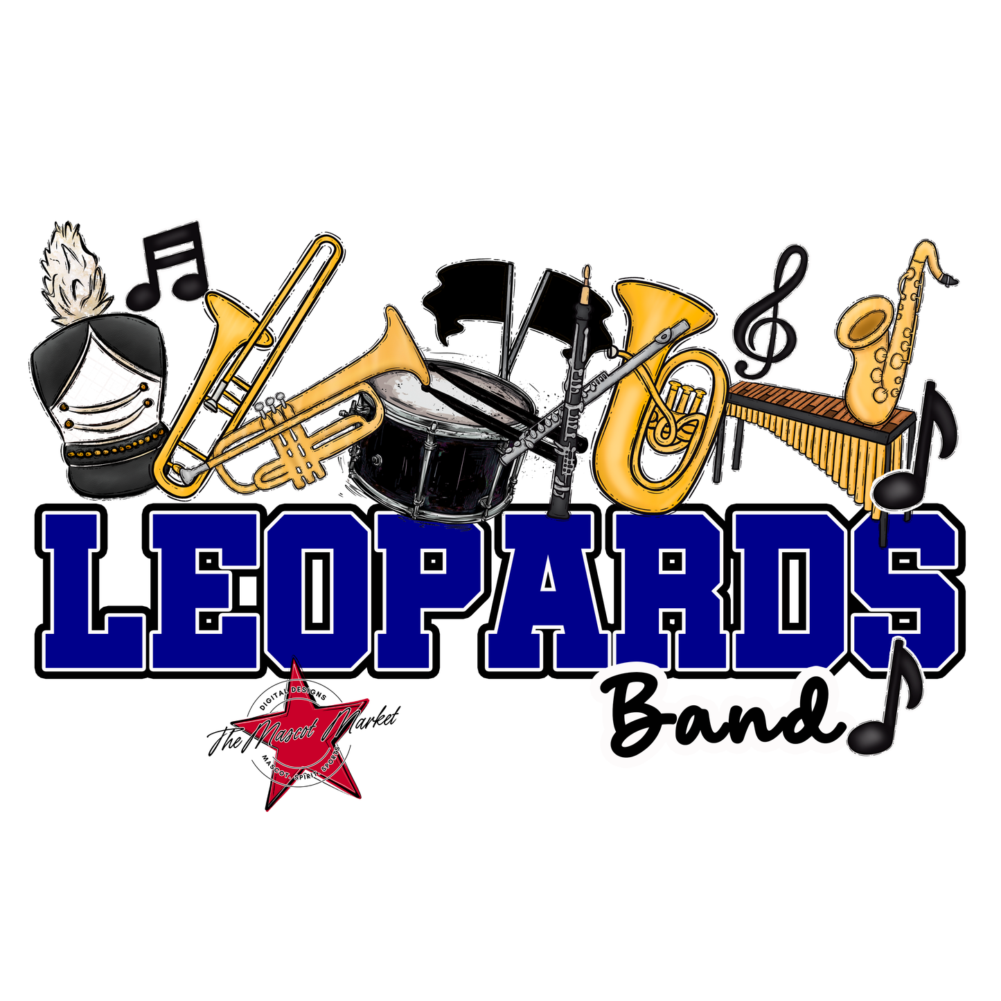 Leopards Varsity Band-Blue