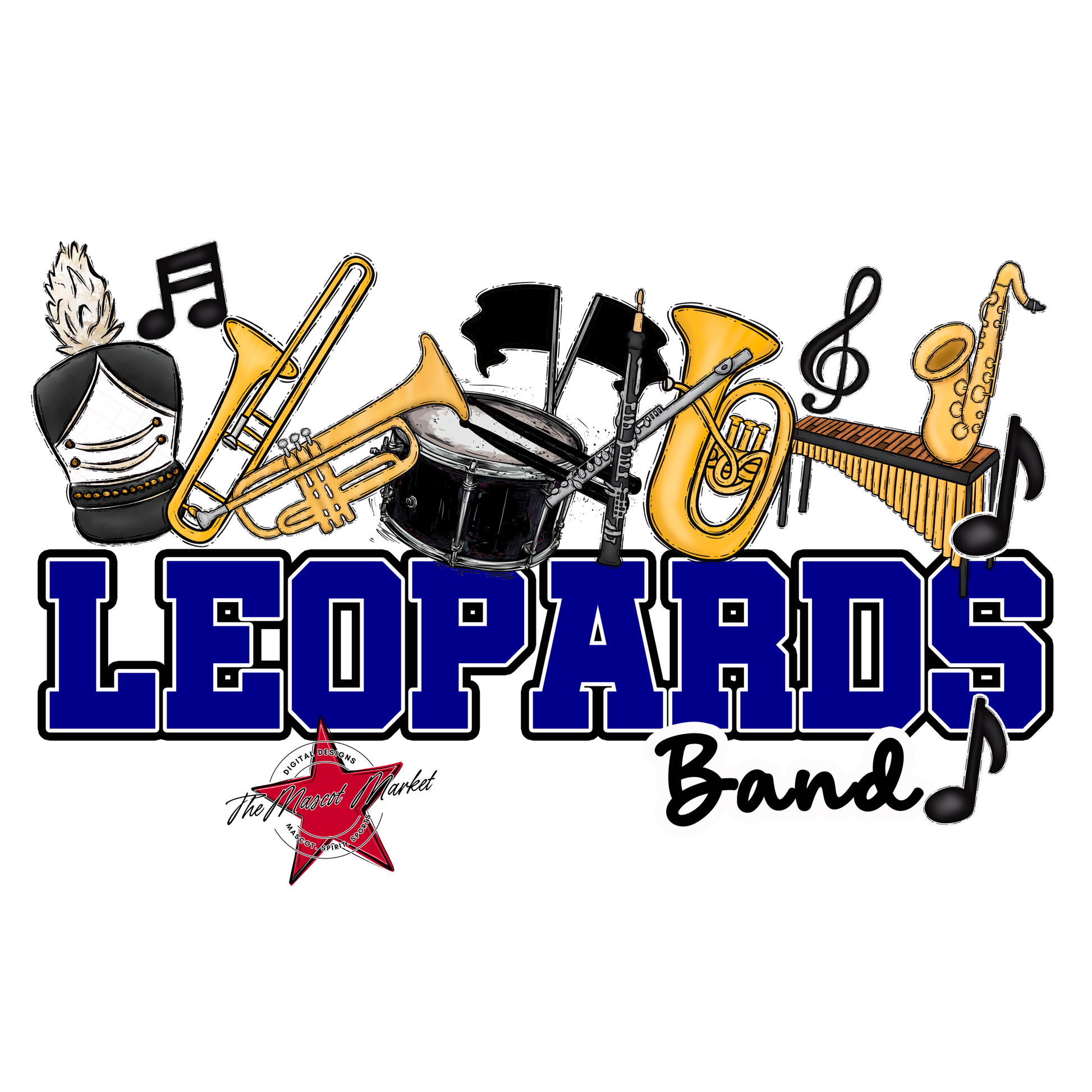 Leopards Varsity Band-Blue