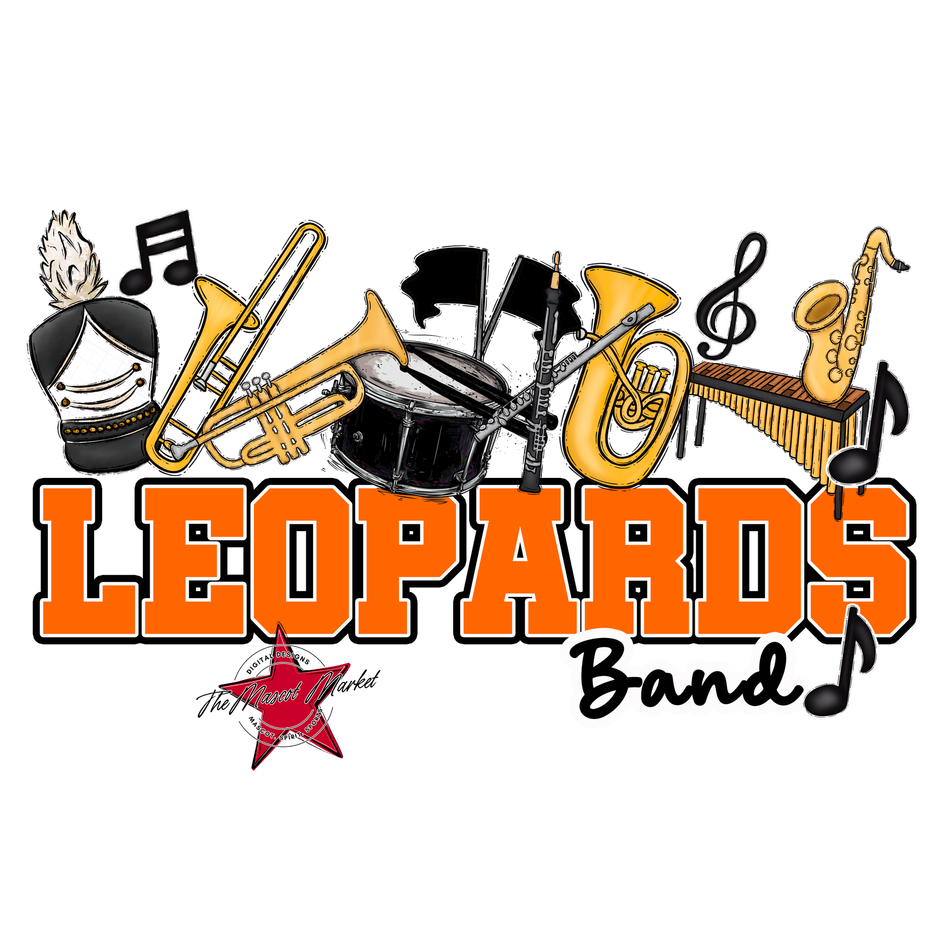 Leopards Varsity Band-Orange