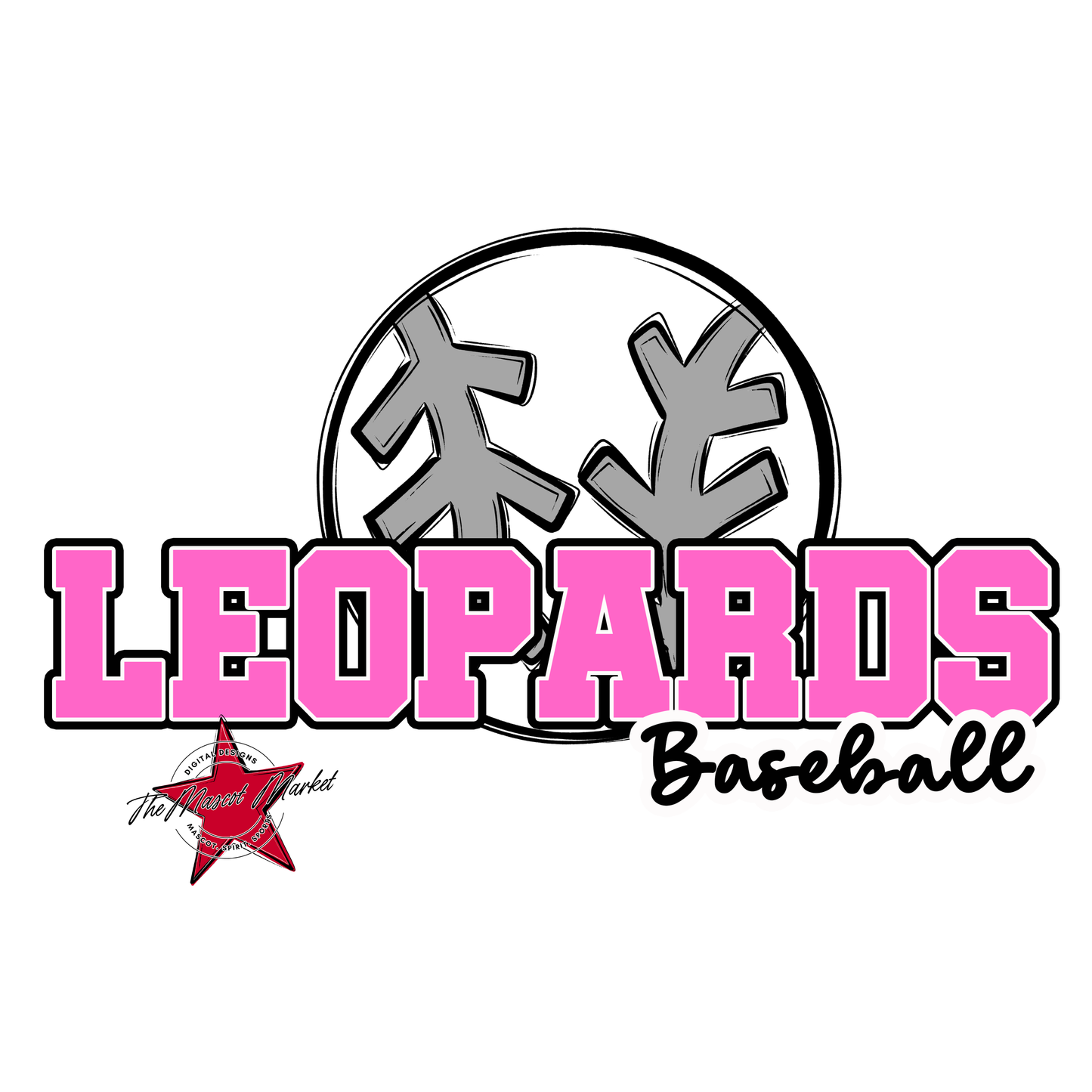 Leopards Varsity Baseball-Baby Pink