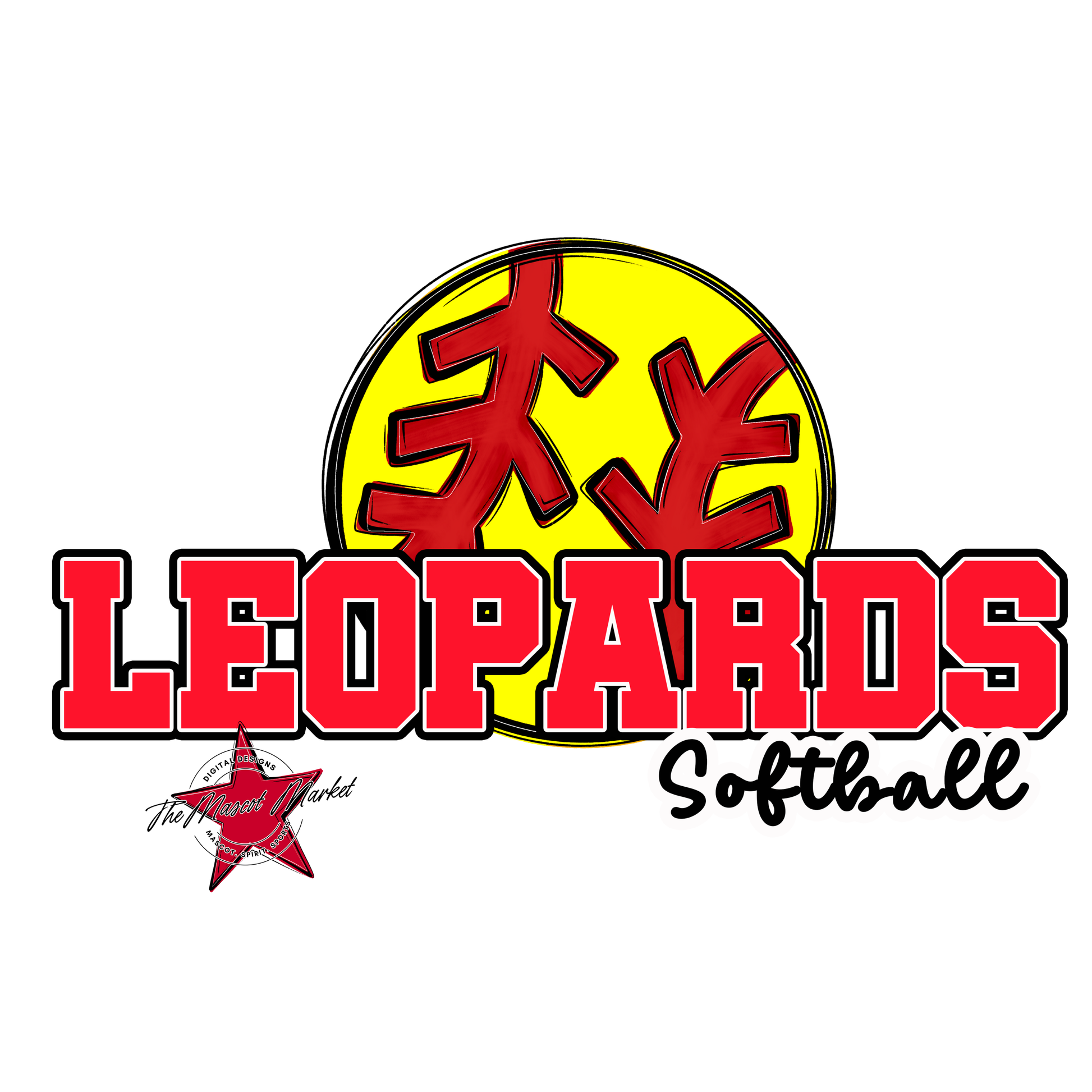 Leopards Varsity Softball-Bright Red