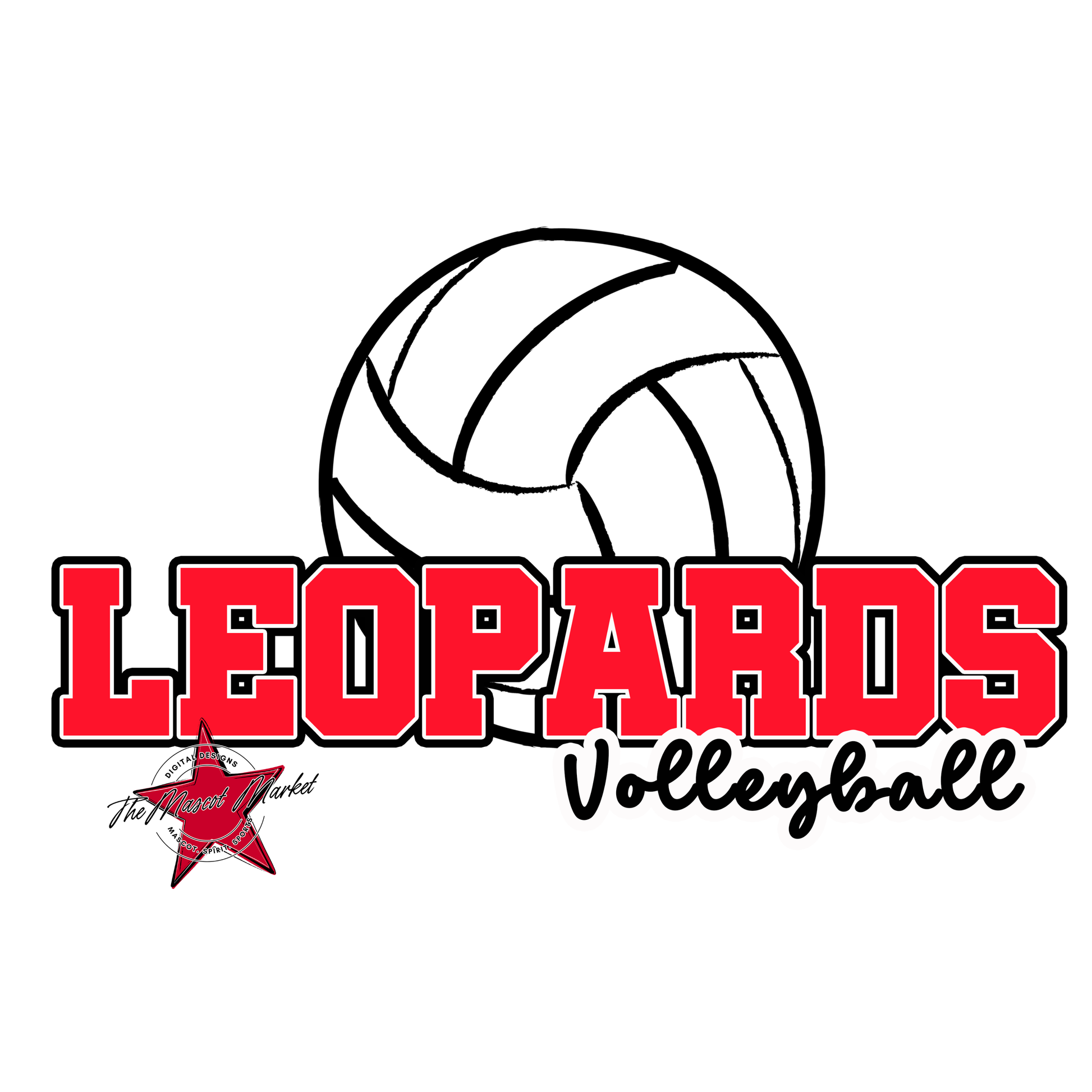 Leopards Varsity Volleyball-Bright Red