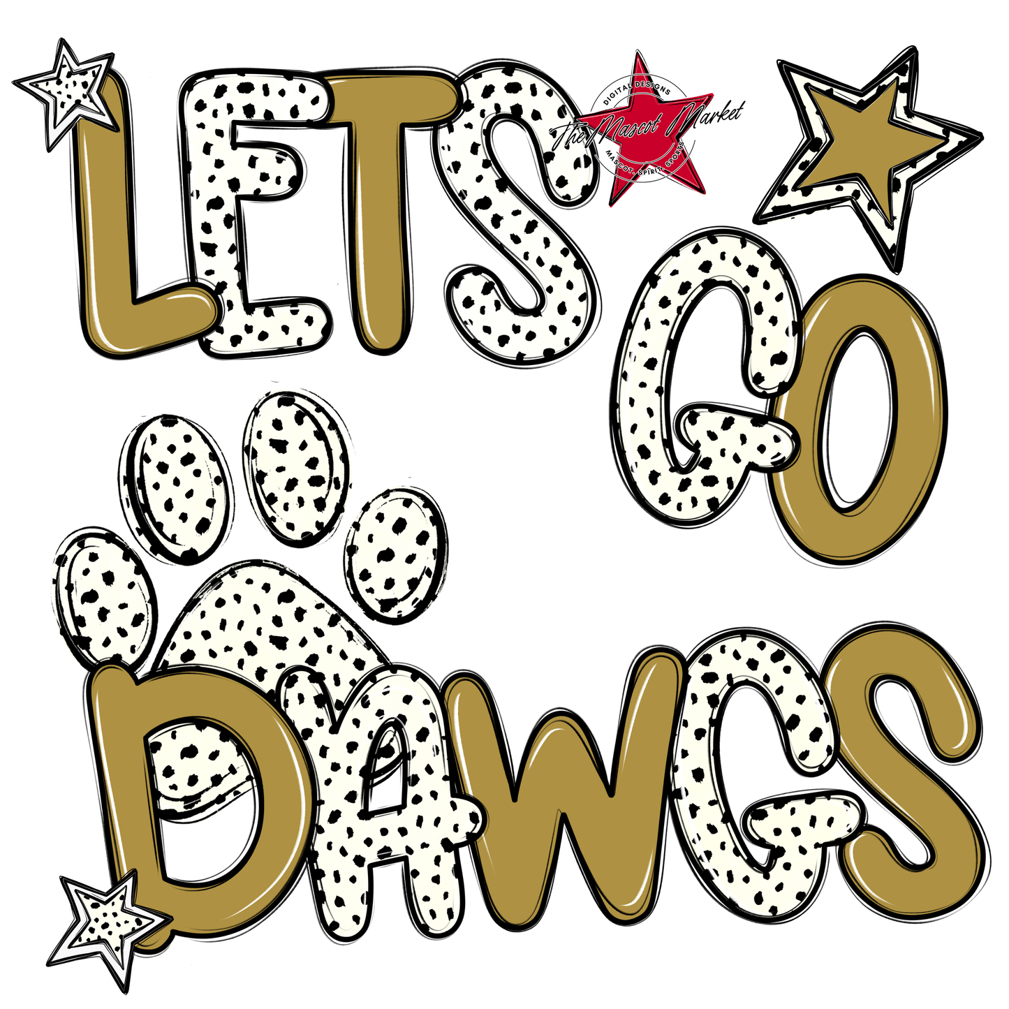 Lets Go Dawgs-Gold