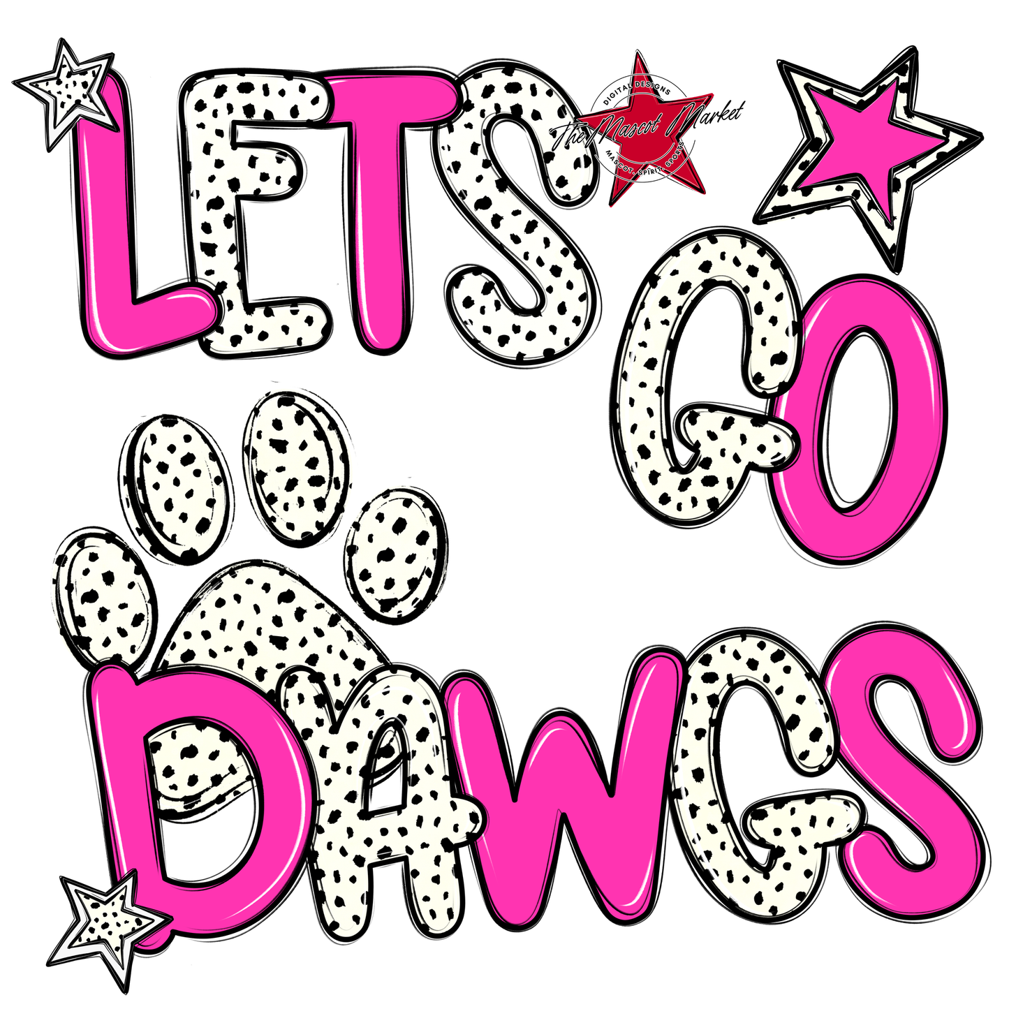 Lets Go Dawgs-Pink