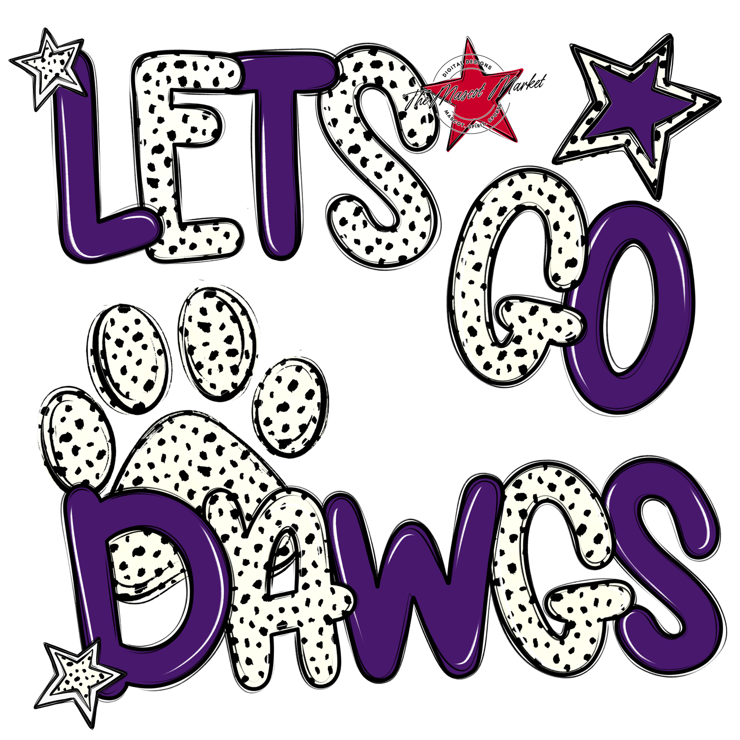 Lets Go Dawgs-Purple