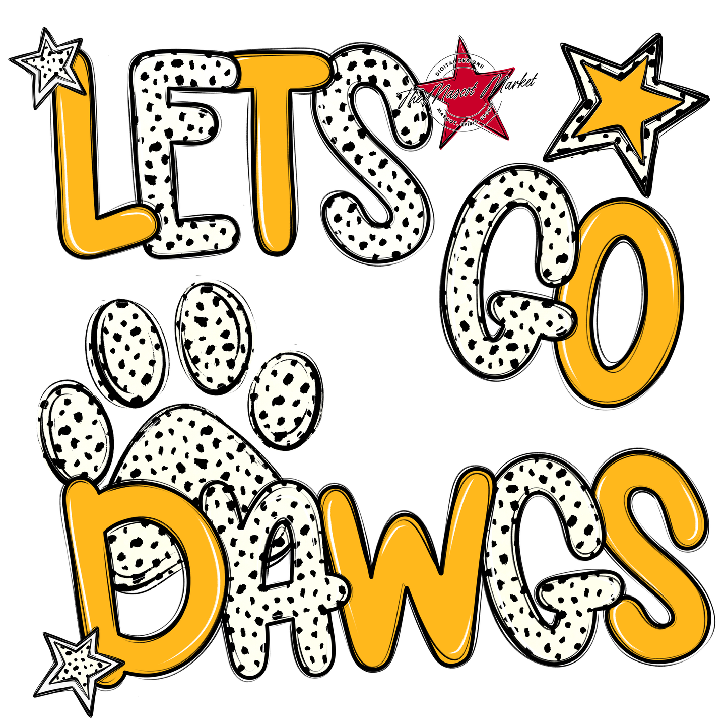 Lets Go Dawgs-Yellow