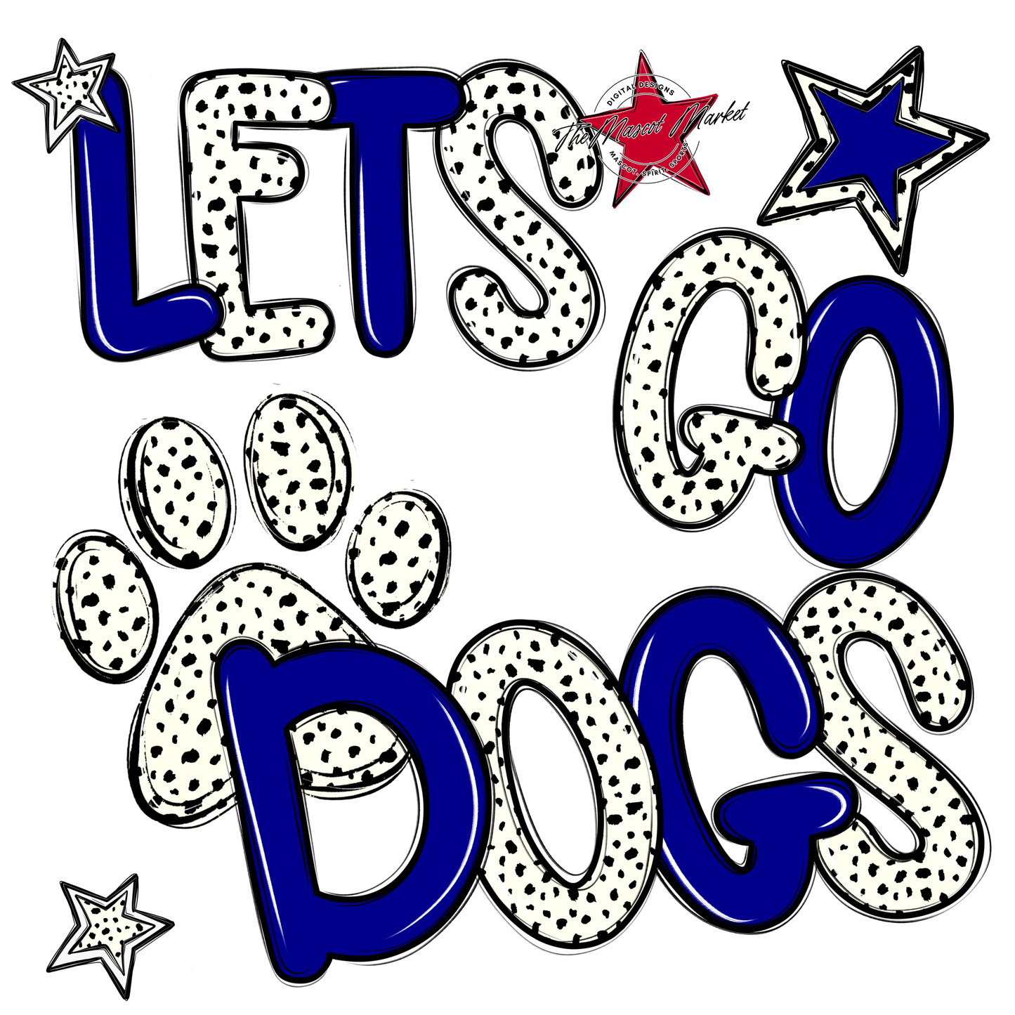Lets Go Dogs-Blue