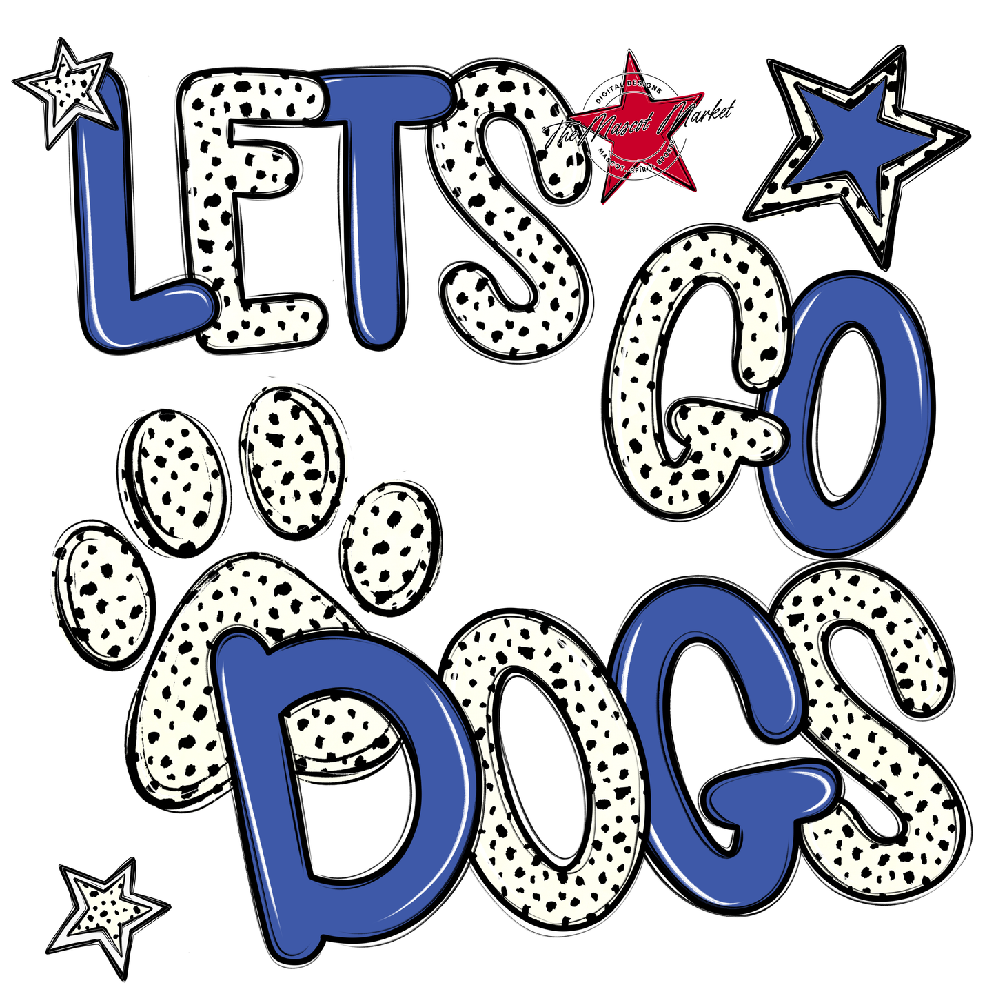 Lets Go Dogs-Off Blue