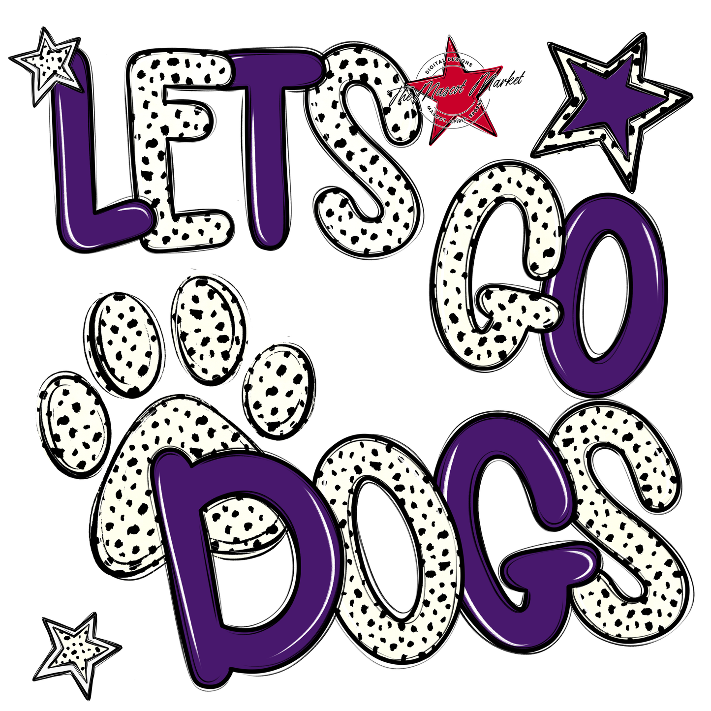 Lets Go Dogs-Purple