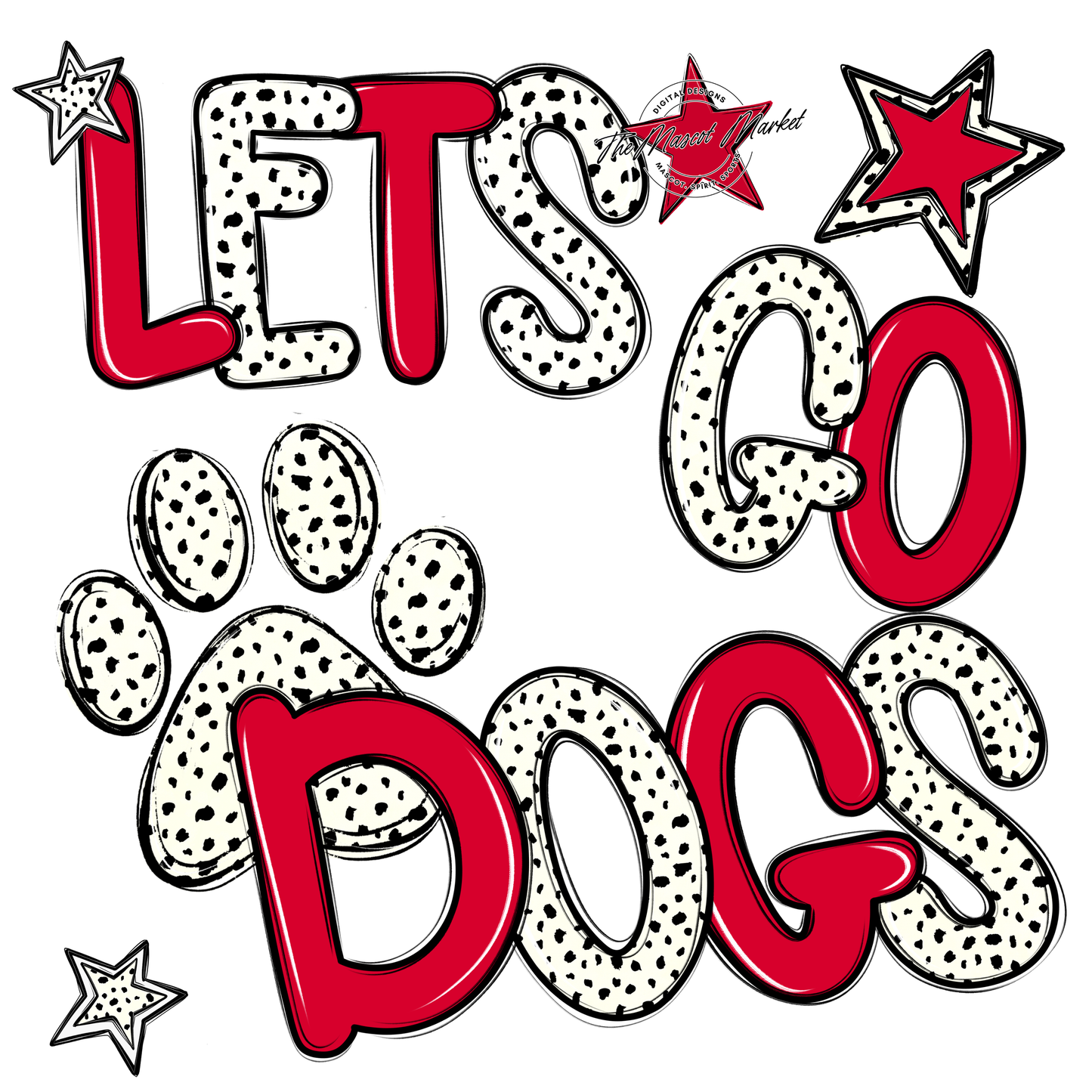 Lets Go Dogs-Red