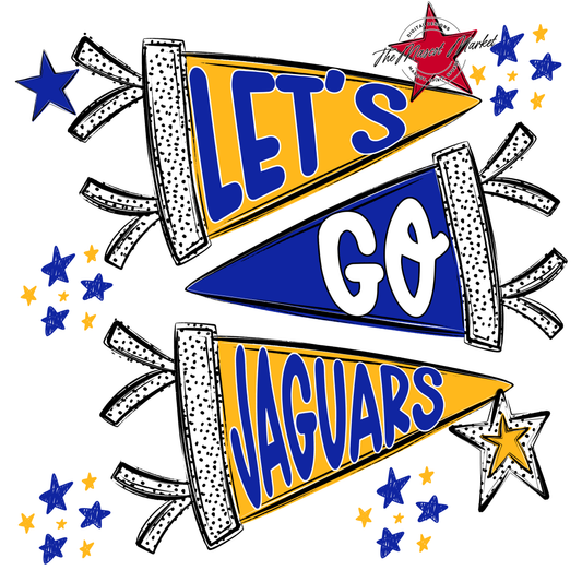Jaguars Lets Go Flag-Royal Blue & Yellow