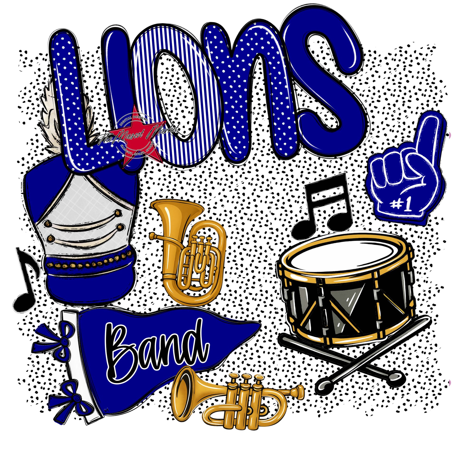 Lions Band Spirit-Blue
