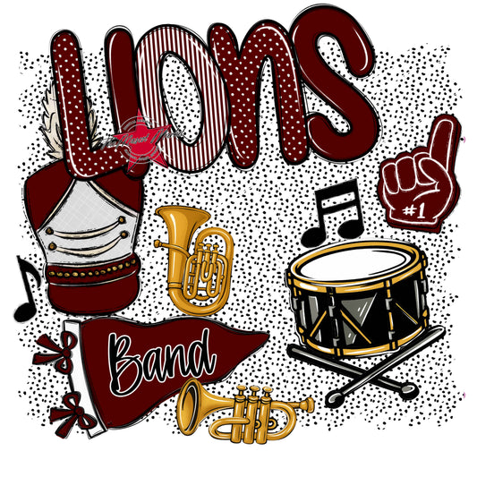 Lions Band Spirit-Maroon