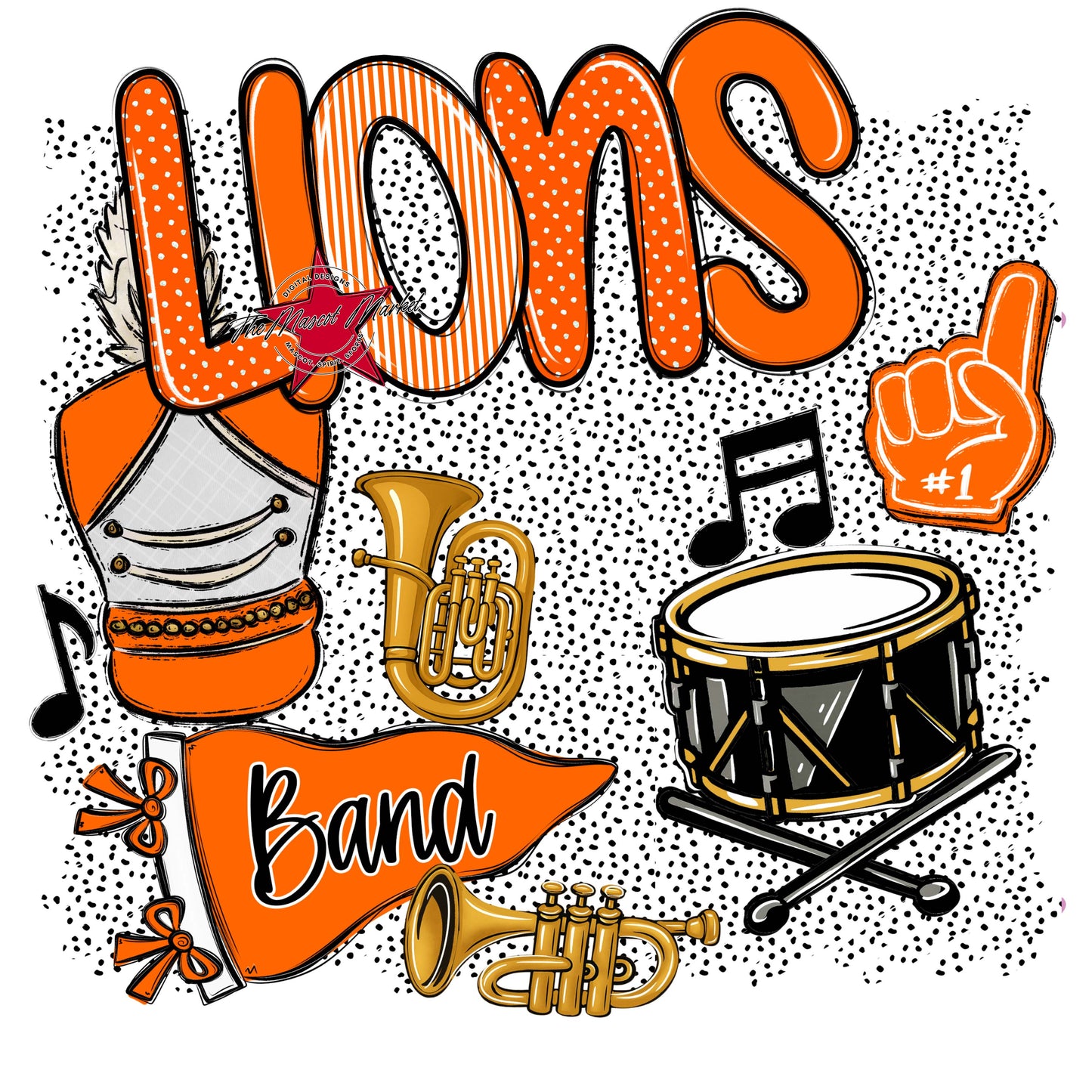 Lions Band Spirit-Orange