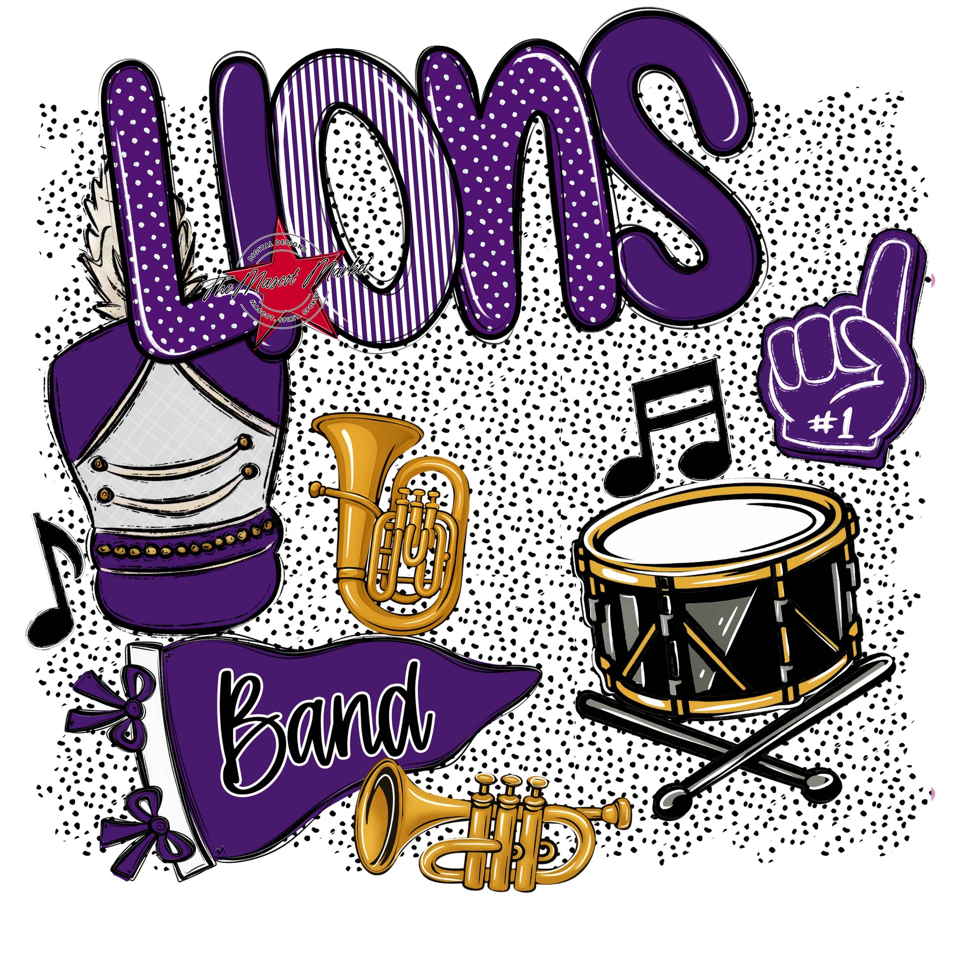 Lions Band Spirit-Purple