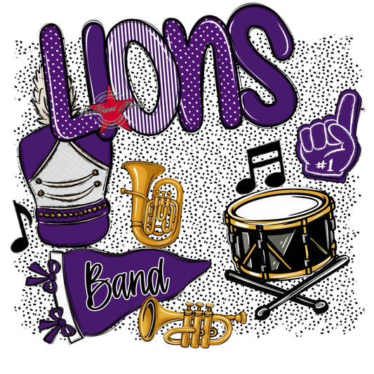 Lions Band Spirit-Purple