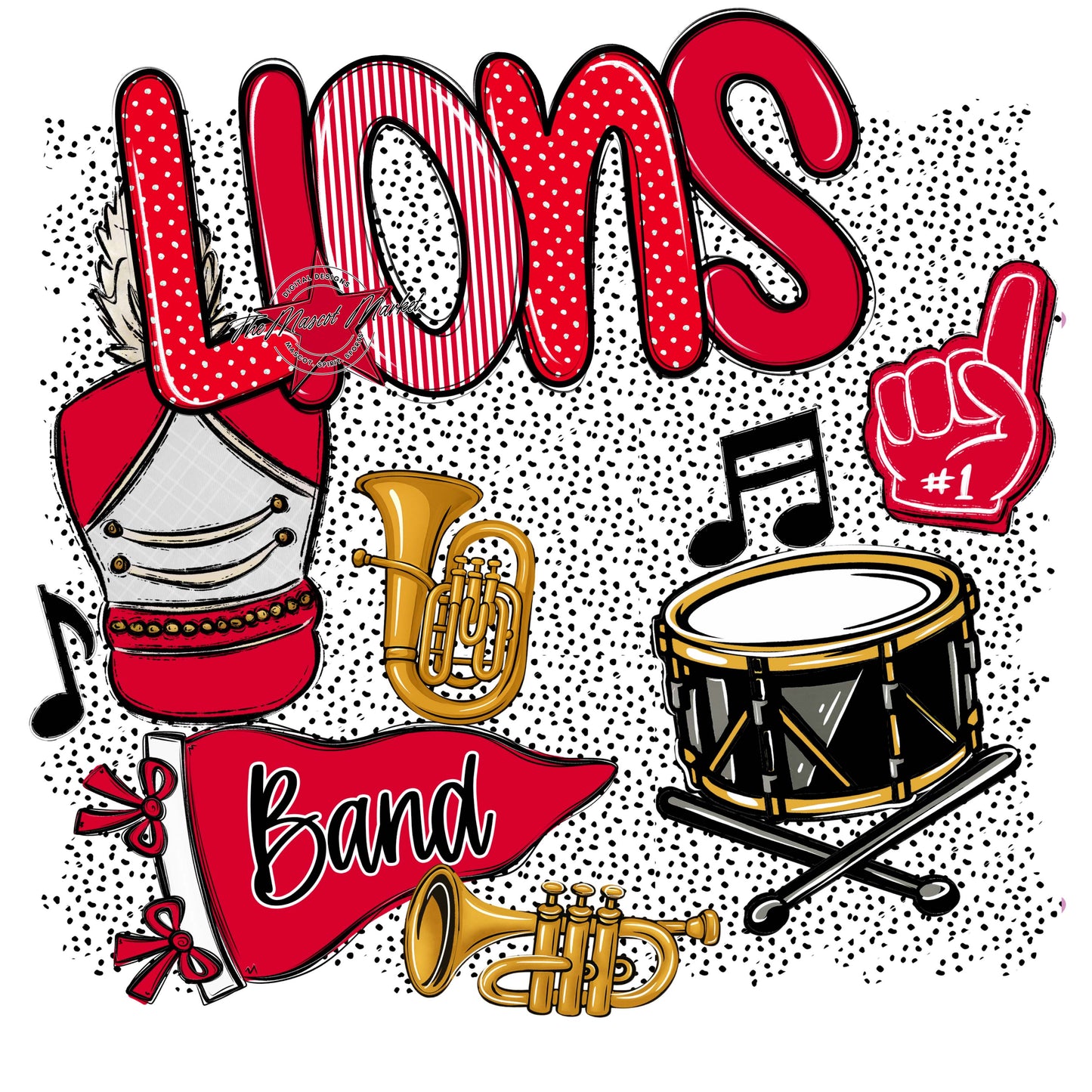 Lions Band Spirit-Red