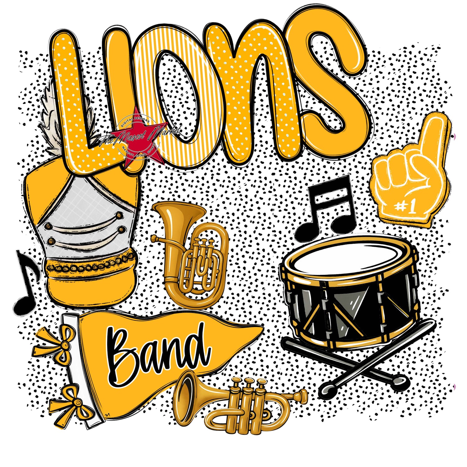 Lions Band Spirit-Yellow