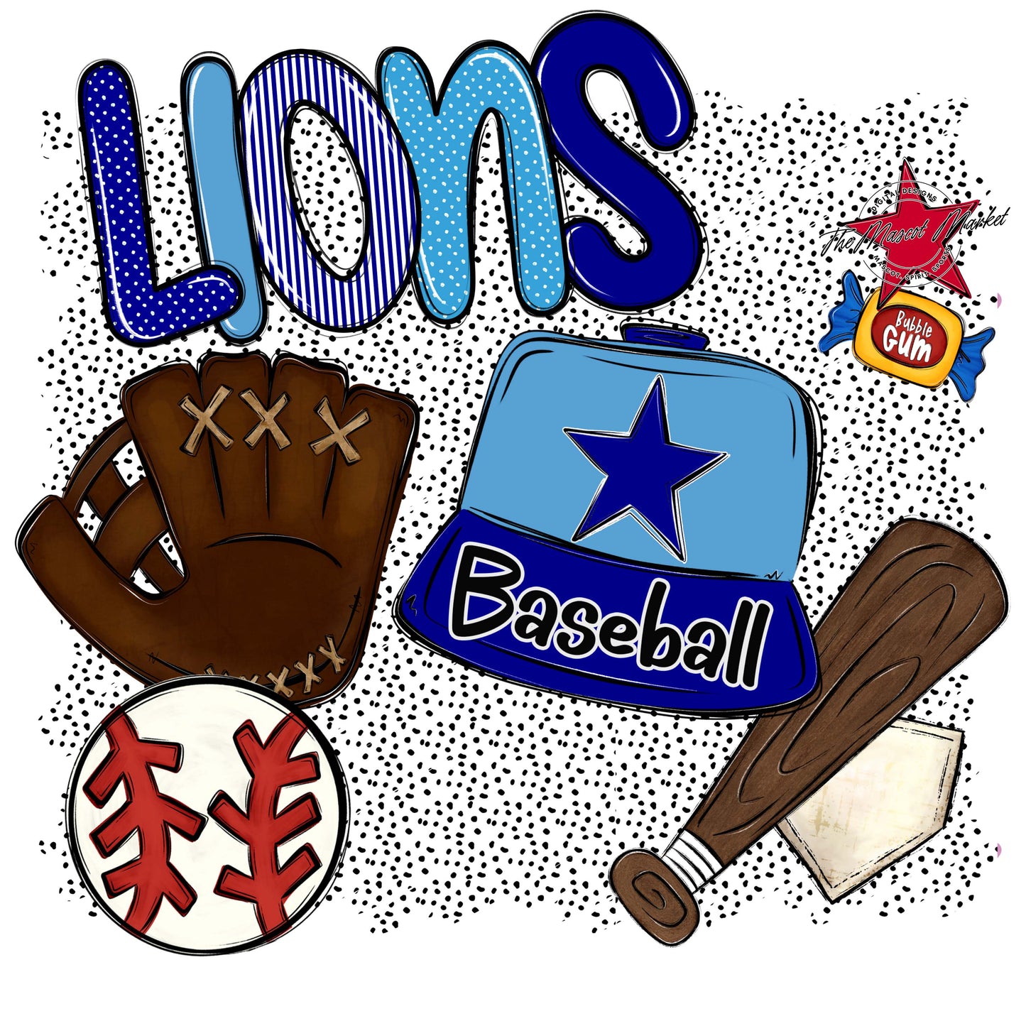 Lions Baseball Spirit-Blue & Carolina Blue