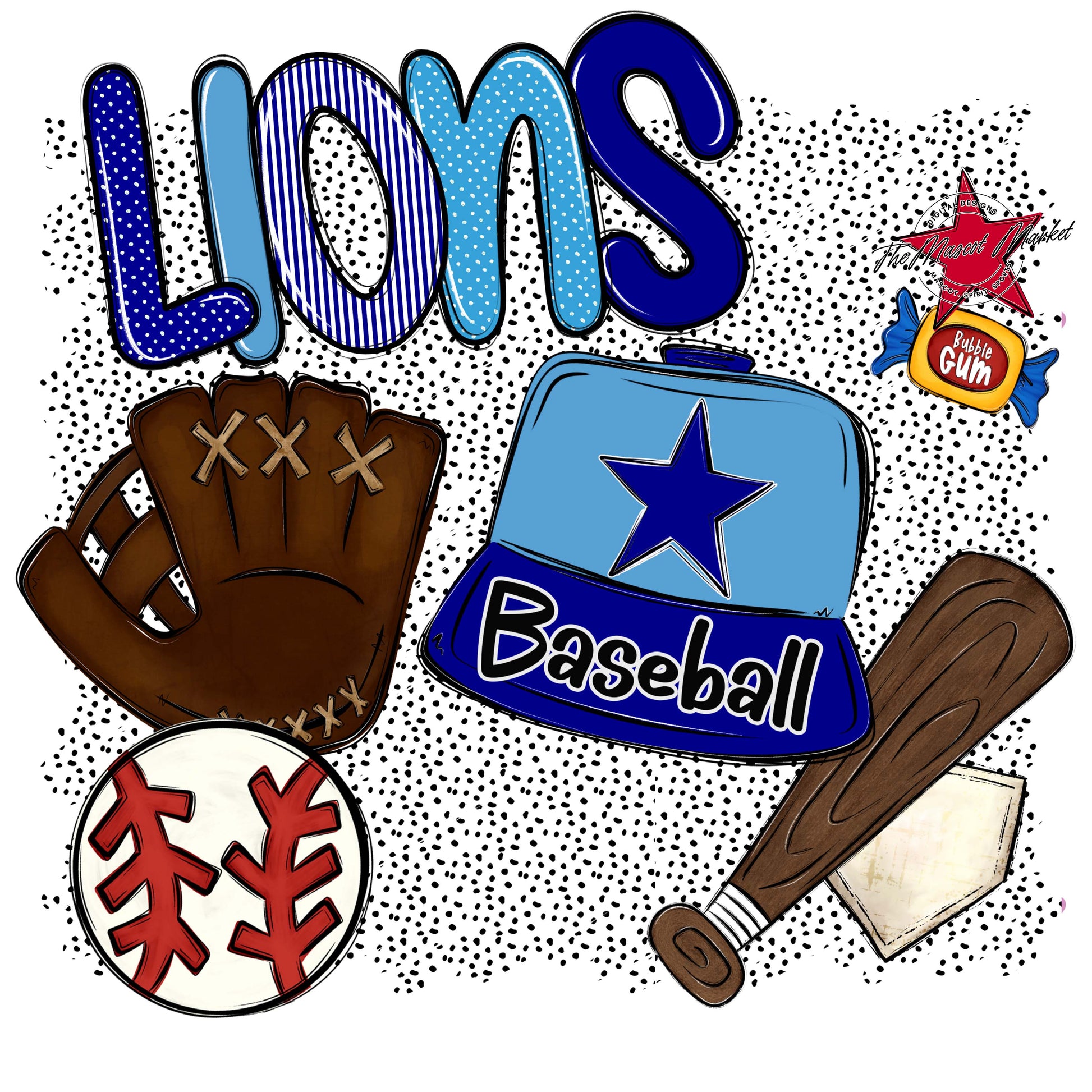 Lions Baseball Spirit-Blue & Carolina Blue