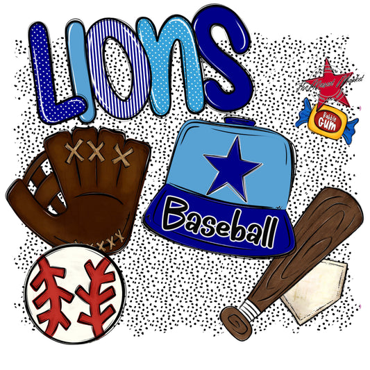Lions Baseball Spirit-Blue & Carolina Blue