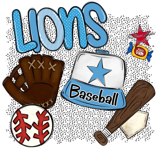 Lions Baseball Spirit-Carolina Blue