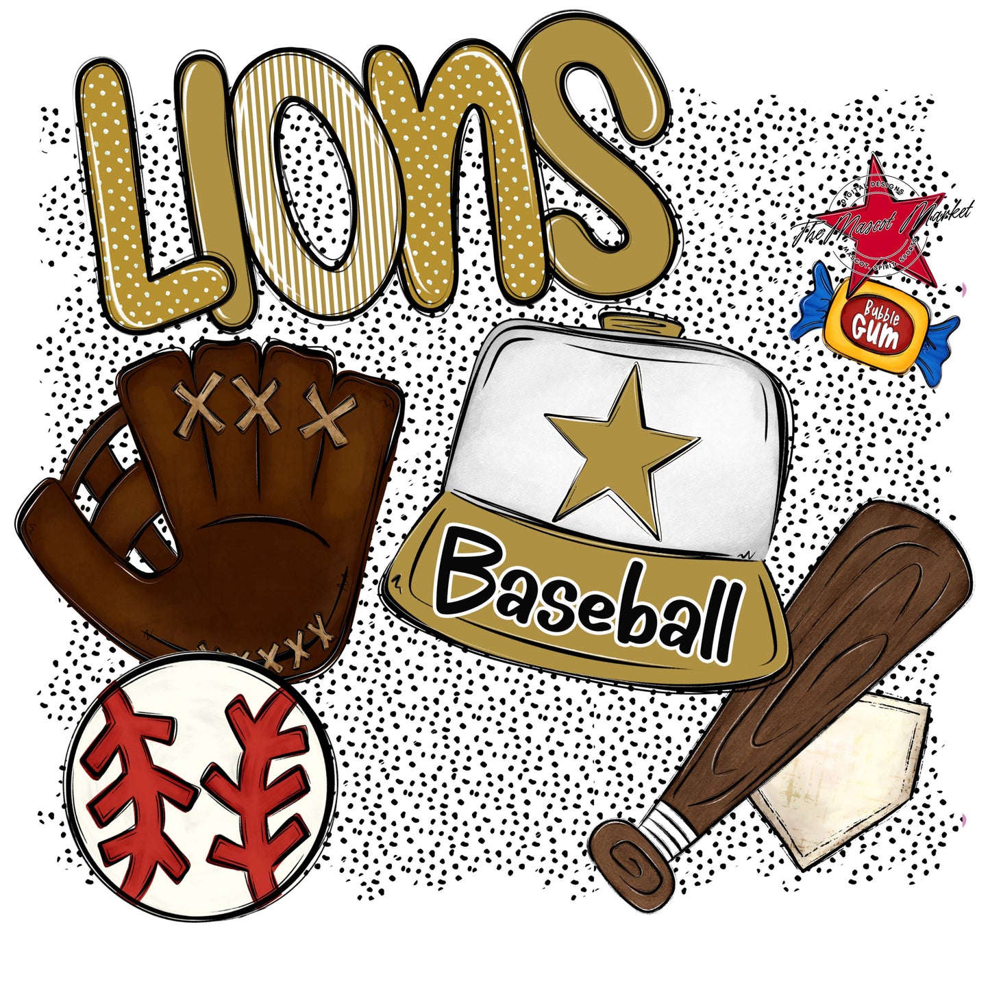 Lions Baseball Spirit-Gold