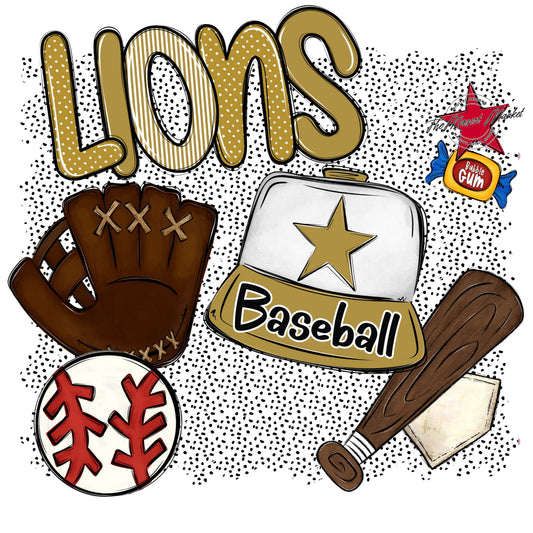 Lions Baseball Spirit-Gold