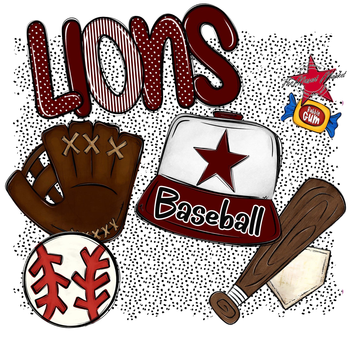Lions Baseball Spirit-Maroon