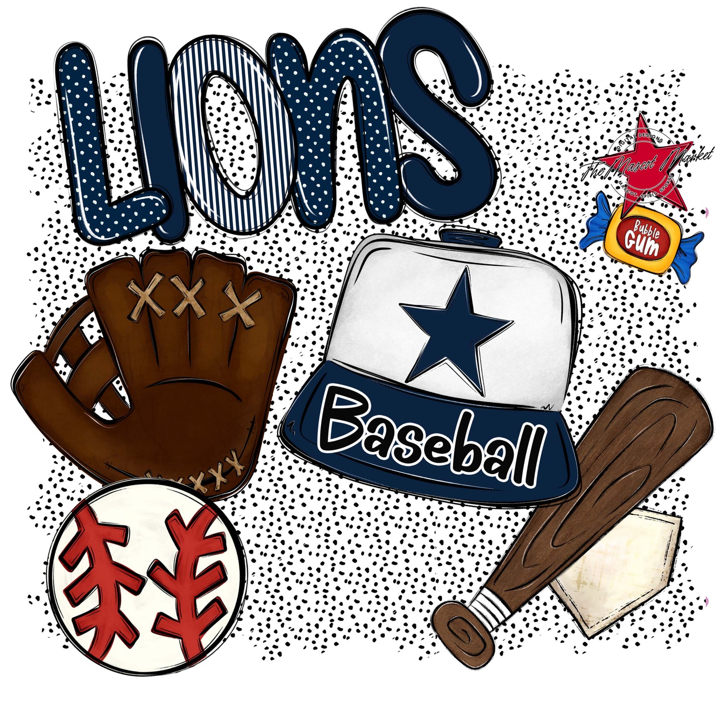 Lions Baseball Spirit-Navy