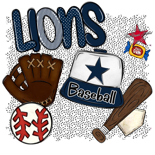 Lions Baseball Spirit-Navy