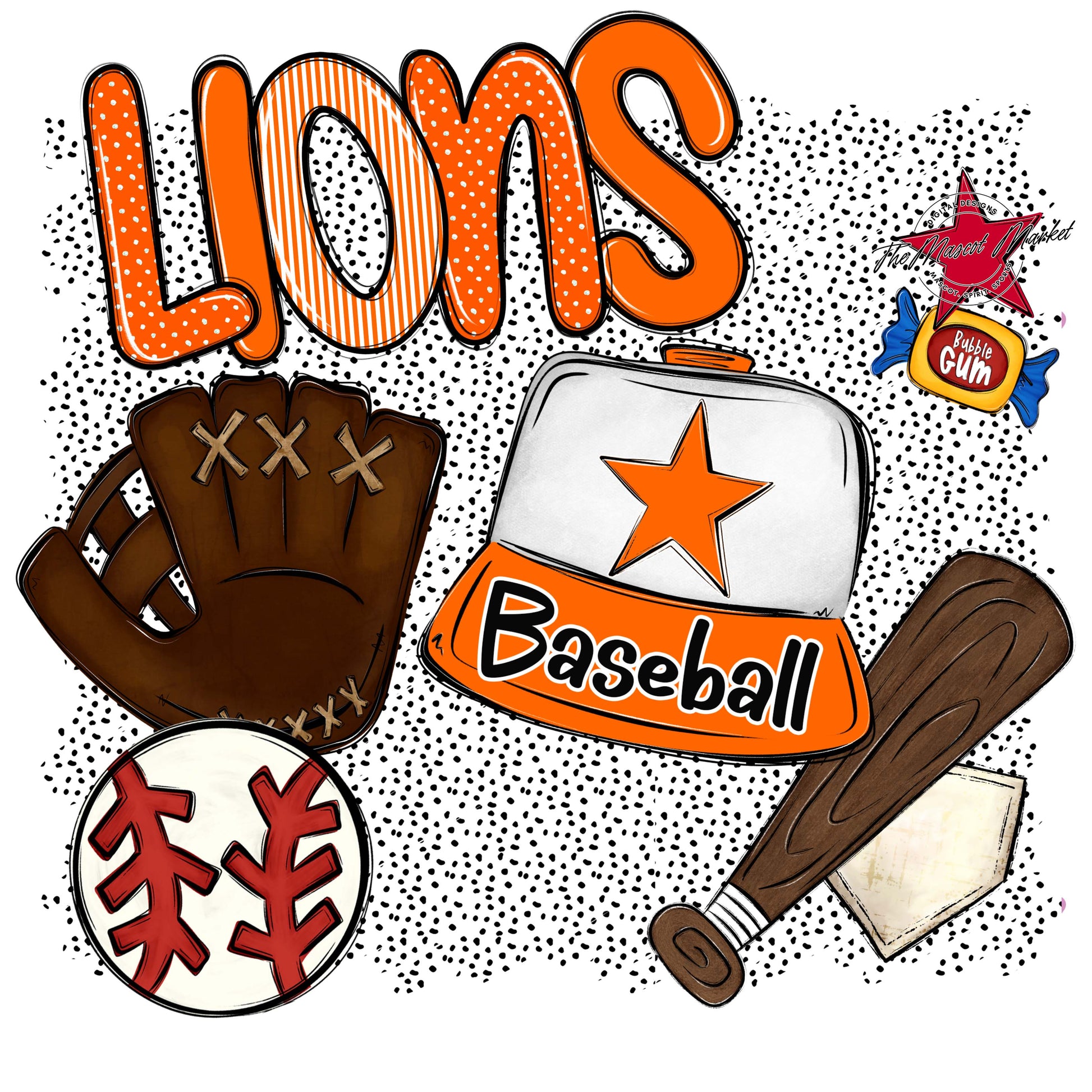 Lions Baseball Spirit-Orange