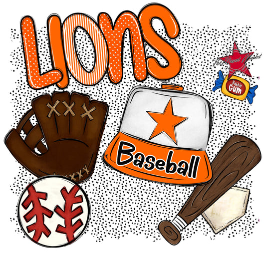 Lions Baseball Spirit-Orange