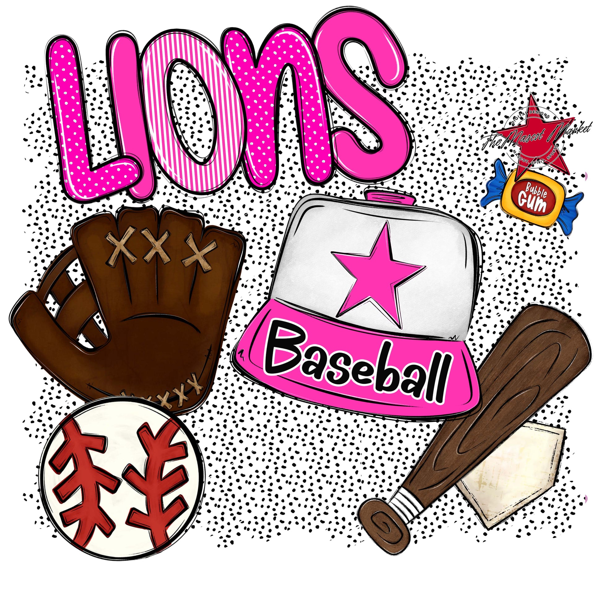 Lions Baseball Spirit-Pink