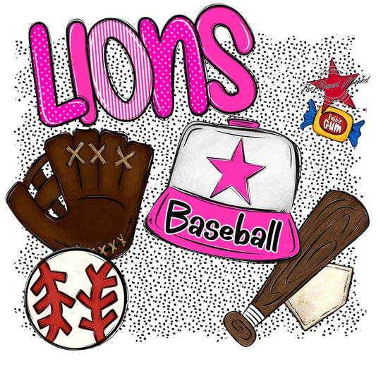 Lions Baseball Spirit-Pink